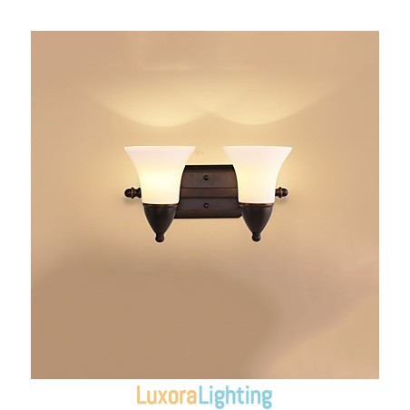 Designer Touch Decorative Rustic Lodge Black Oxide Finish Feature for Eye Protection Ambient Light Wall Sconces Wall Light