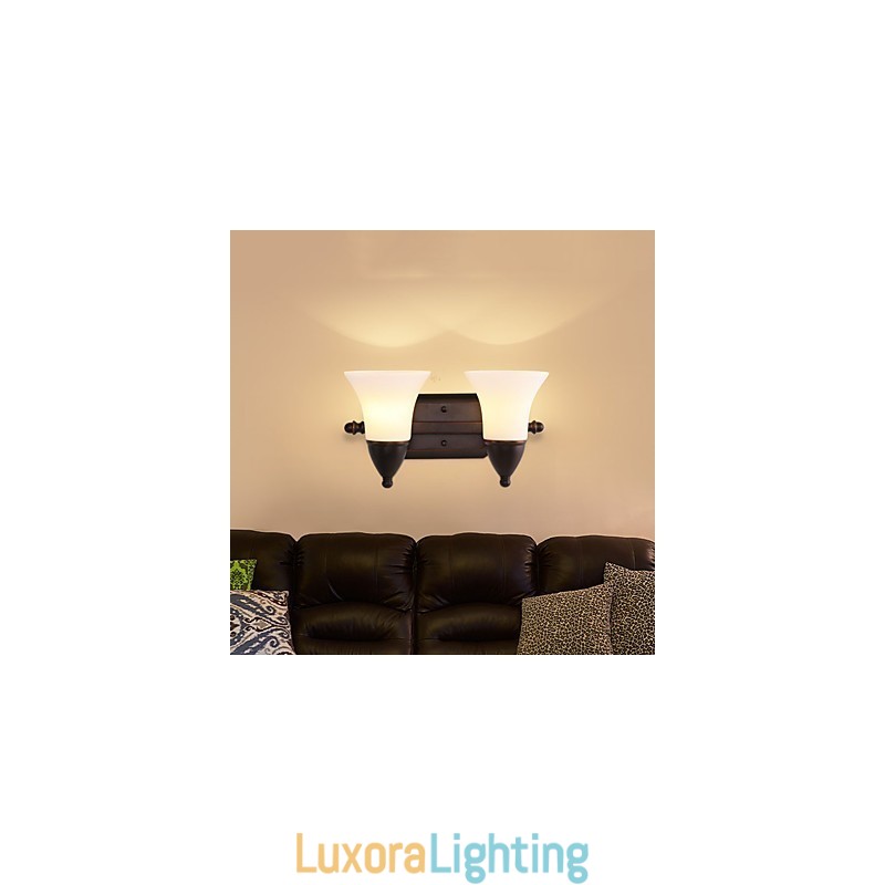 Designer Touch Decorative Rustic Lodge Black Oxide Finish Feature for Eye Protection Ambient Light Wall Sconces Wall Light