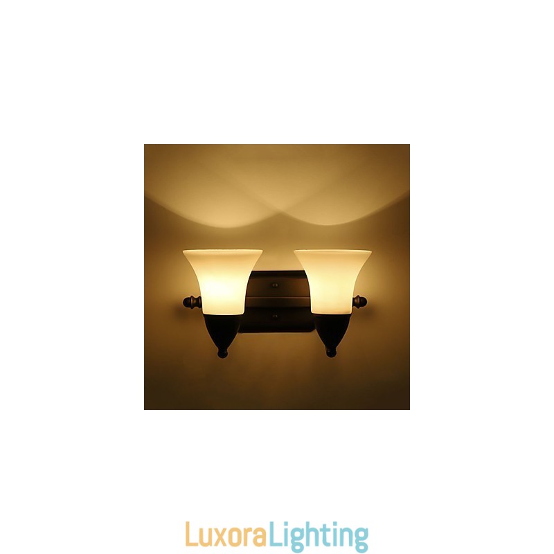 Designer Touch Decorative Rustic Lodge Black Oxide Finish Feature for Eye Protection Ambient Light Wall Sconces Wall Light