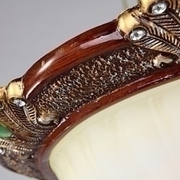 Designer Touch Decorative 37*19CM Europe Type Resin Glass Dome Light Sweet To Absorb Dome Light Lamp