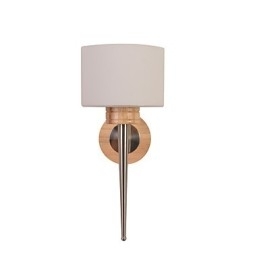 Designer Touch Decorative Simple Wall Lamp Bedside Desk Lamp With Glass Shade and Solid Wood for Bedroom Dresser Living Room Baby Room
