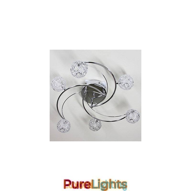 Designer Touch Decorative Modern Contemporary Electroplated Flush Mount