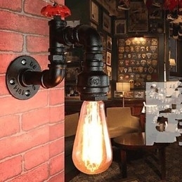 Designer Touch Decorative Rustic Lodge Painting Feature for Ambient Light Wall Sconces Wall Light