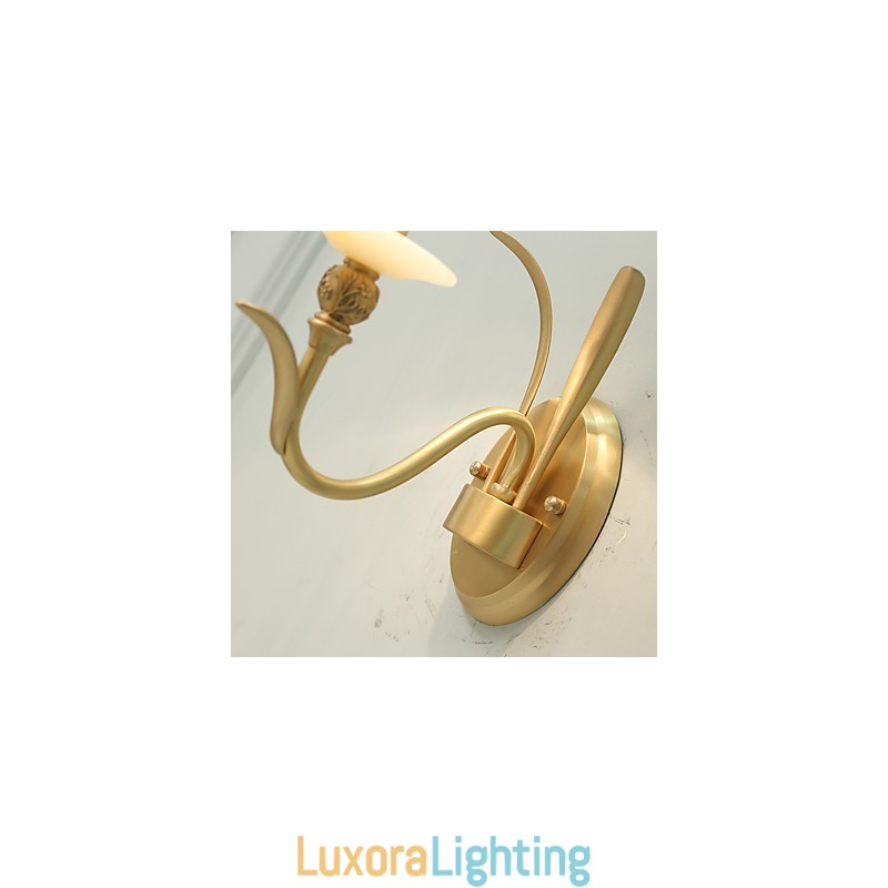Designer Touch Decorative Simple Country Traditional Classic Brass Feature for Mini Style Uplight Wall Sconces Wall Light