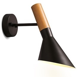 Designer Touch Decorative Northern Europe Style Wood Grain Metal Wall Lights Living Room Restaurant Light Angle Adjustable