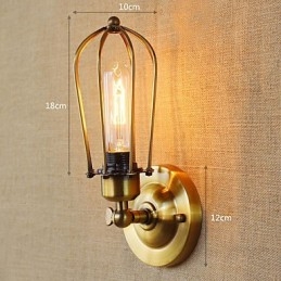 Designer Touch Decorative Simple Vintage Country Retro Electroplate Feature for Mini Style Ambient Light Wall Sconces