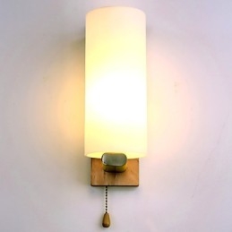 Designer Touch Decorative Novelty Country Feature for Mini Style Eye Protection Ambient Light Wall Sconces Wall Light Log Wood Bedroom Bedside Lamp