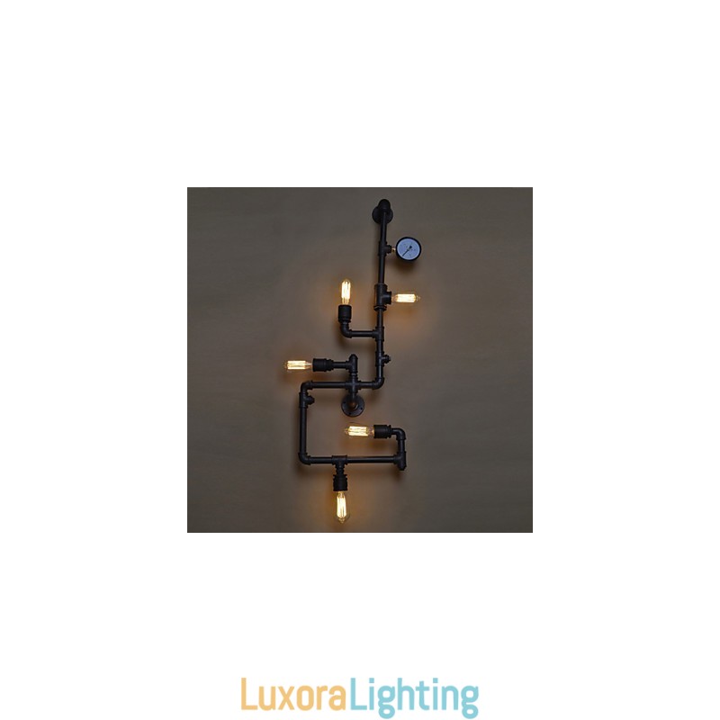 Designer Touch Decorative Loft Industrial Wall Lamps Antique Edison Wall lights with Bulbs Vintage Pipe Wall Lamp for Living Room Lighting