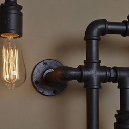 Designer Touch Decorative Loft Industrial Wall Lamps Antique Edison Wall lights with Bulbs Vintage Pipe Wall Lamp for Living Room Lighting