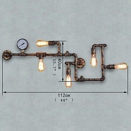 Designer Touch Decorative Loft Industrial Wall Lamps Antique Edison Wall lights with Bulbs Vintage Pipe Wall Lamp for Living Room Lighting