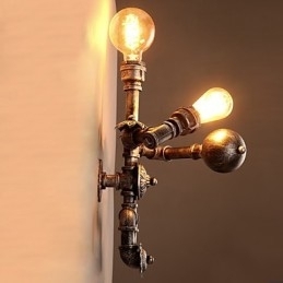 Designer Touch Decorative Loft Water Pipe Wall Lights Retro Industrial Style Creative Robot Design Metal Restaurant Cafe Bars Bar Table Wall Sconces