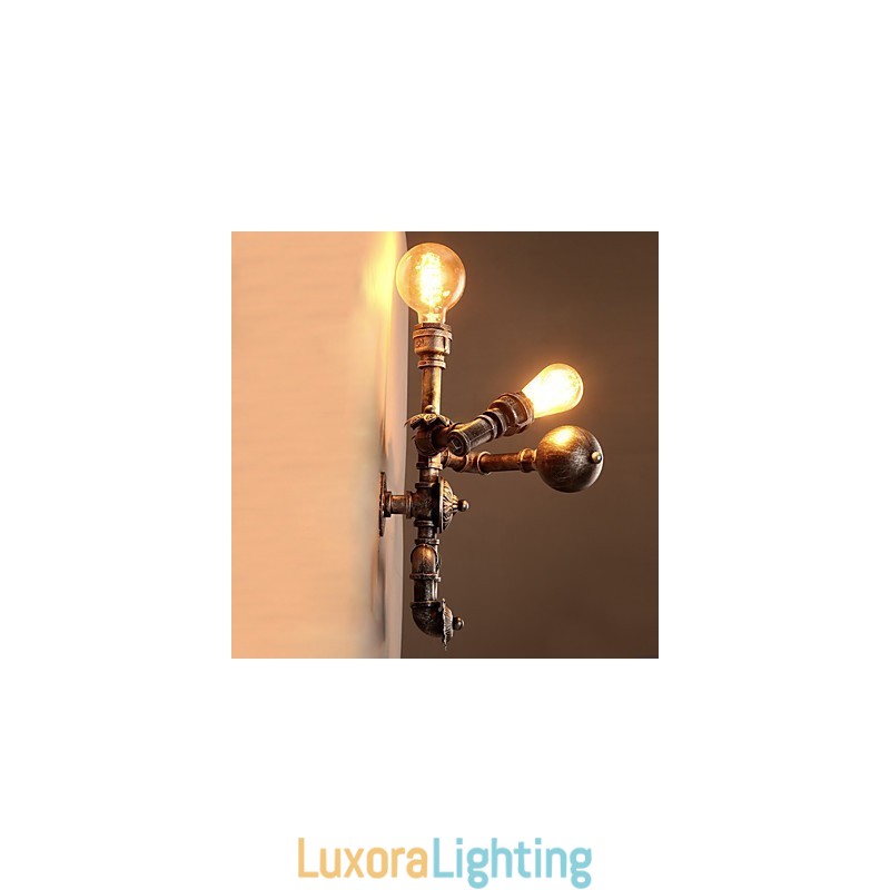 Designer Touch Decorative Loft Water Pipe Wall Lights Retro Industrial Style Creative Robot Design Metal Restaurant Cafe Bars Bar Table Wall Sconces