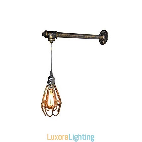 Designer Touch Decorative Loft vintage wall sconce lamp restaurant cafe corridor bar Iron Cage wall lamp industry Iron pipe lighting