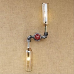 Designer Touch Decorative Rustic Lodge Brass Feature for Ambient Light Wall Sconces Wall Light Amber