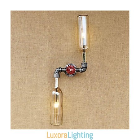 Designer Touch Decorative Rustic Lodge Brass Feature for Ambient Light Wall Sconces Wall Light Amber