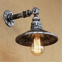 Designer Touch Decorative Industrial Style Nordic Water Pipe Wall Lamp Wall Light Silver