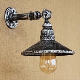 Designer Touch Decorative Industrial Style Nordic Water Pipe Wall Lamp Wall Light Silver