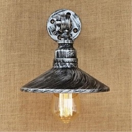 Designer Touch Decorative Industrial Style Nordic Water Pipe Wall Lamp Wall Light Silver