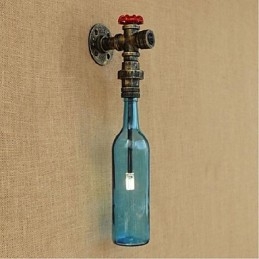 Designer Touch Decorative Wall Switch With Water Pipe Bottle Wall Light