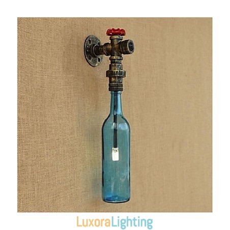Designer Touch Decorative Wall Switch With Water Pipe Bottle Wall Light