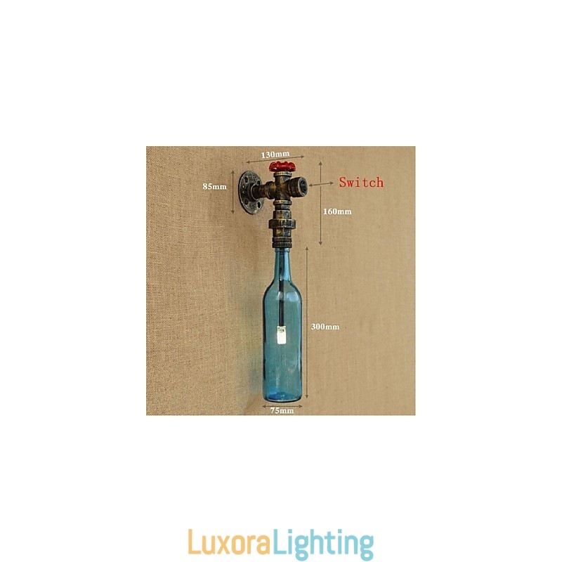 Designer Touch Decorative Wall Switch With Water Pipe Bottle Wall Light