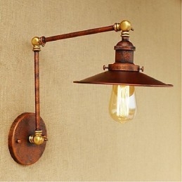 Designer Touch Decorative Long arm Half rusty Industrial Retro Nostalgic Retractable Folding Wall Sconces Wall Light