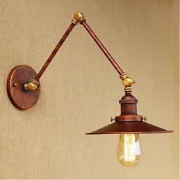 Designer Touch Decorative Long arm Half rusty Industrial Retro Nostalgic Retractable Folding Wall Sconces Wall Light