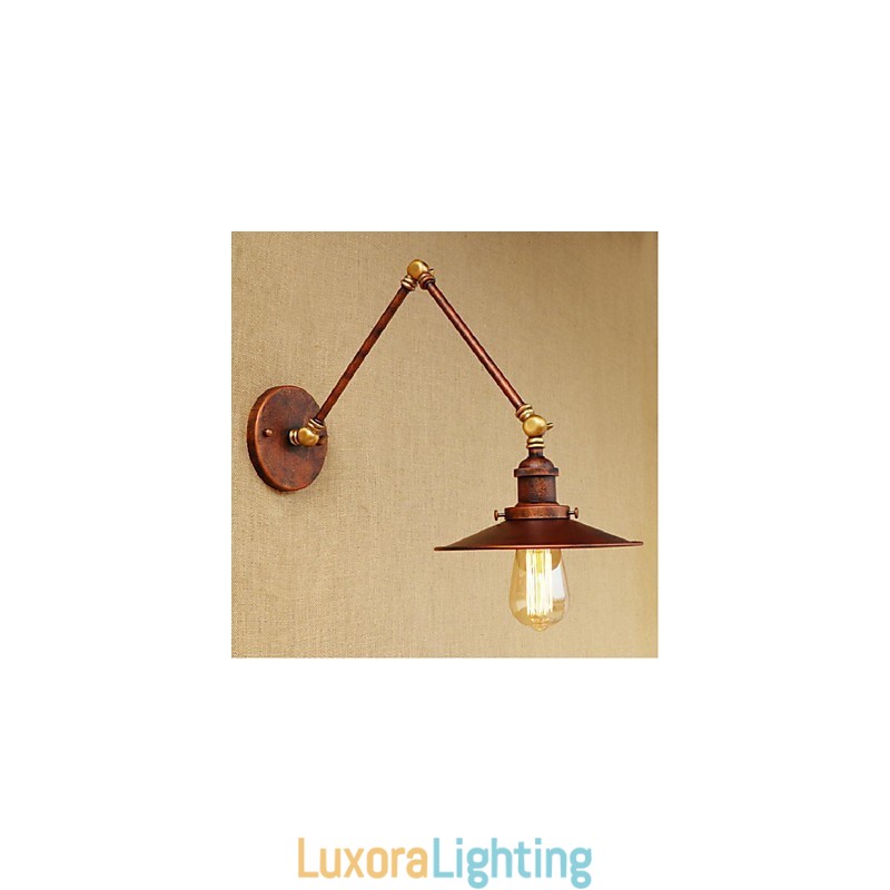 Designer Touch Decorative Long arm Half rusty Industrial Retro Nostalgic Retractable Folding Wall Sconces Wall Light