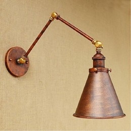 Designer Touch Decorative Long arm Half rust Retro Creative Nostalgic Retractable Folding Wall Sconces Wall Light