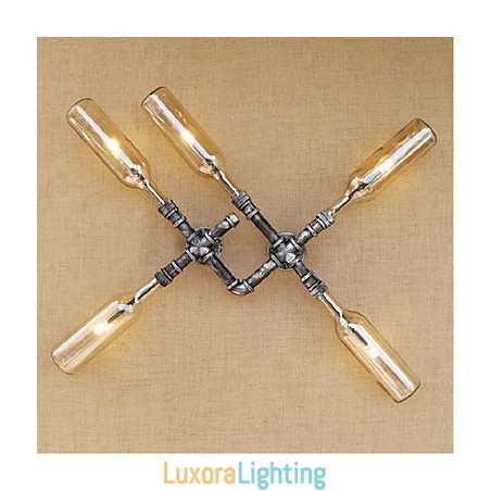 Designer Touch Decorative Rustic Lodge Painting Feature for Ambient Light Wall Sconces Wall Light
