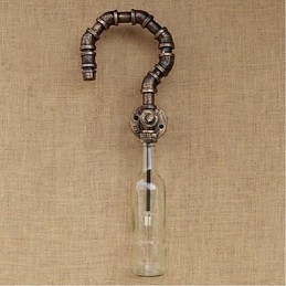 Designer Touch Decorative Retro American Village Creative Industry Wind Water Bottle Wall Lamp Wall Light
