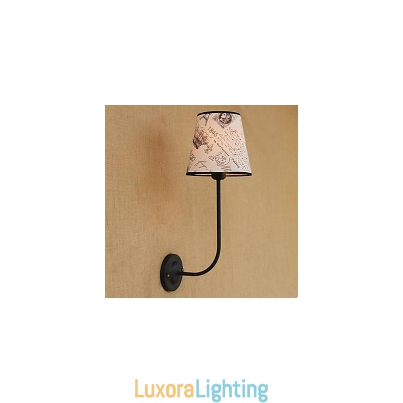 Designer Touch Decorative Modern Succinct Fashion Bar Restaurant Nostalgic Breakfast Cloth Cover Wall Lamp Wrought Iron Bend