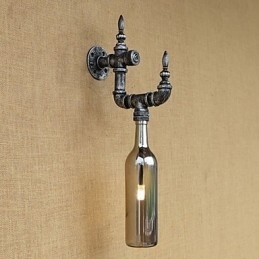 Designer Touch Decorative Retro Nostalgia With Personality Cafe Bar Restaurant Corridor Water Bottle Wall Lamp Switch