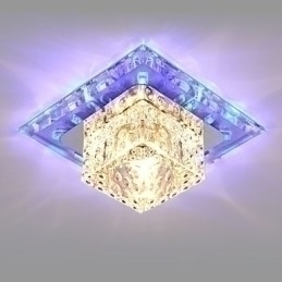 Designer Touch Decorative Mini Crystal Ceiling Lamp Spotlight 3W Creative Lamp Tube Light Colorful Color Square Dome Light