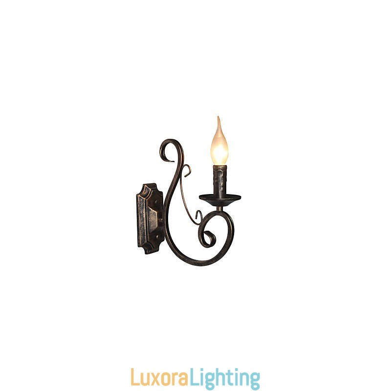 Designer Touch Decorative Mini Retro Wall Lamp Hallway Metal Candle Shape Wall Lamp Lighting