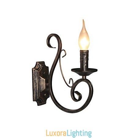 Designer Touch Decorative Mini Retro Wall Lamp Hallway Metal Candle Shape Wall Lamp Lighting