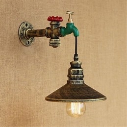Designer Touch Decorative Country Novelty Retro Painting Feature for Mini Style Ambient Light Wall Sconces Wall Light