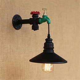Designer Touch Decorative Country Novelty Retro Painting Feature for Mini Style Ambient Light Wall Sconces Wall Light