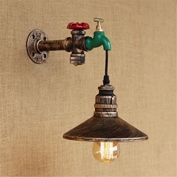 Designer Touch Decorative Country Novelty Retro Painting Feature for Mini Style Ambient Light Wall Sconces Wall Light