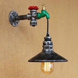 Designer Touch Decorative Country Novelty Retro Painting Feature for Mini Style Ambient Light Wall Sconces Wall Light
