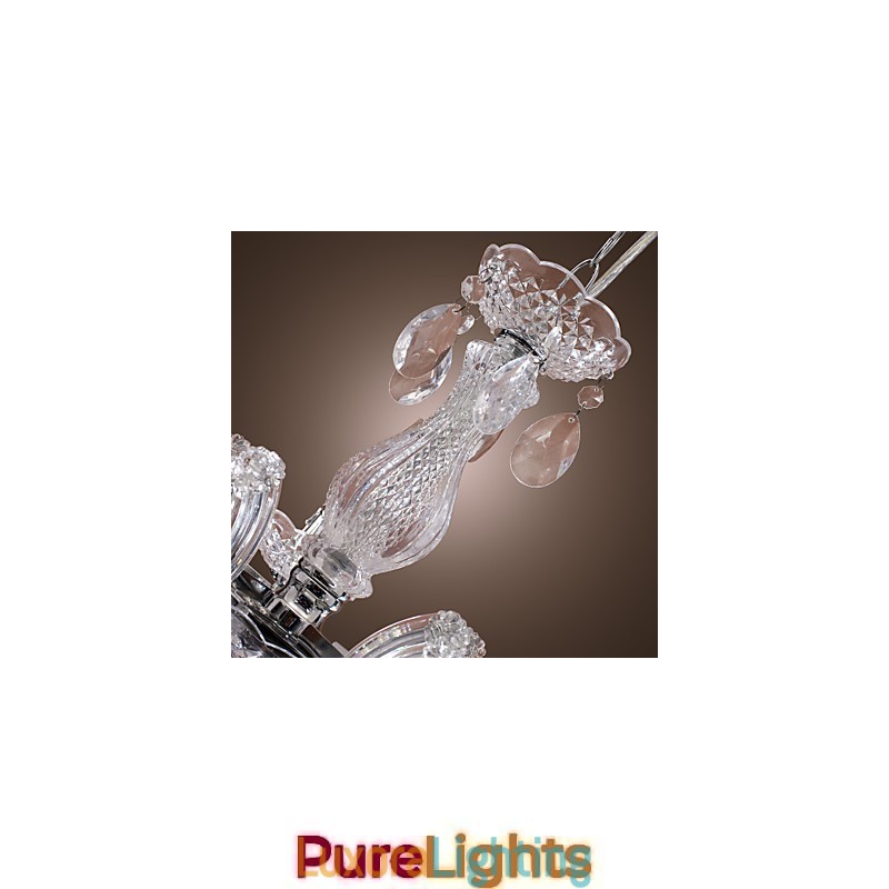 Designer Touch Decorative Upligh Chrome Ceiling Lamp Candle light Acrylic Fixture Chandelier Pendant