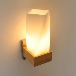 Designer Touch Decorative Simplicity Nordic Wood Art Living Room Corridor Balcony Glass Solid Wood Wall Lamp Of Bedroom The Head Of A Bed