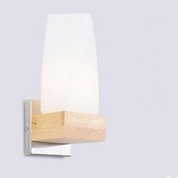 Designer Touch Decorative Simplicity Nordic Wood Art Living Room Corridor Balcony Glass Solid Wood Wall Lamp Of Bedroom The Head Of A Bed