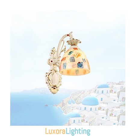 Designer Touch Decorative Rustic Lodge Painting Feature for Downlight Wall Sconces Wall Light