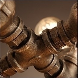 Designer Touch Decorative American Industrial Water Pipe Retro style Wind 7 Light Pendant Chandelier