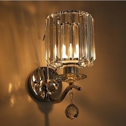 Designer Touch Decorative Crystal Modern Contemporary Electroplated Feature Uplight Wall Sconces Wall Light