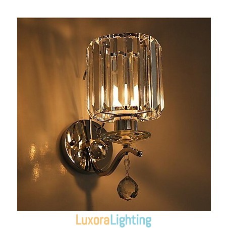 Designer Touch Decorative Crystal Modern Contemporary Electroplated Feature Uplight Wall Sconces Wall Light