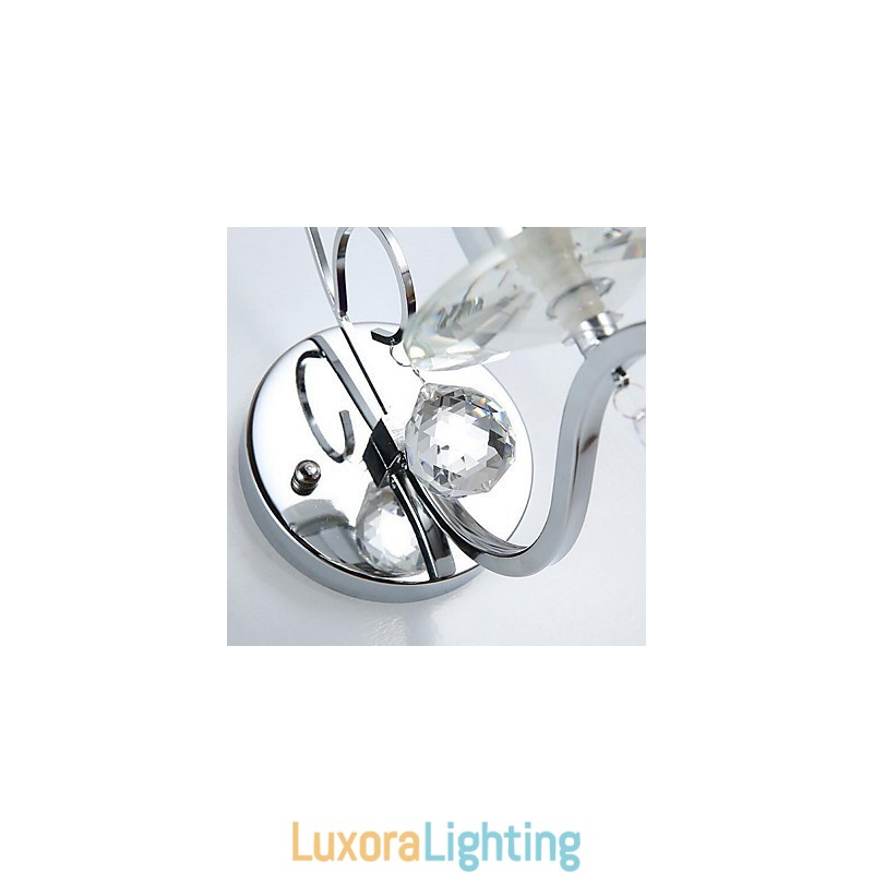 Designer Touch Decorative Crystal Modern Contemporary Electroplated Feature Uplight Wall Sconces Wall Light