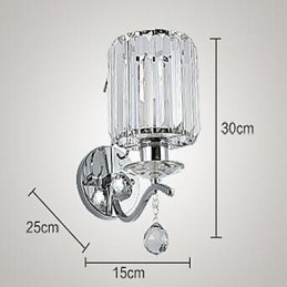 Designer Touch Decorative Crystal Modern Contemporary Electroplated Feature Uplight Wall Sconces Wall Light