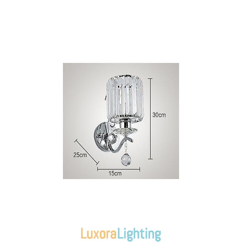 Designer Touch Decorative Crystal Modern Contemporary Electroplated Feature Uplight Wall Sconces Wall Light